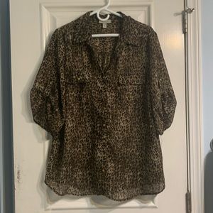 Sheer Leopard Blouse